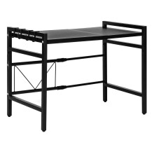 Alivio Multifunctional Expandable Desktop & Kitchen Microwave Storage Rack Adjustable, Heavy-Duty, Heat-Resistant Countertop Organizer with Hook