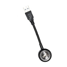 1USB Projecteur Étoile À Haute Luminosité Noir