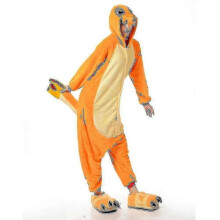 (85, Fire Dragon) Dinosaur Costume Pajama Onesie Jumpsuit Animal Hoodie