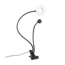 1St Zwarte Clip Fill Lamp Aluminium Zelfie Ringlamp 360 Draaibaar
