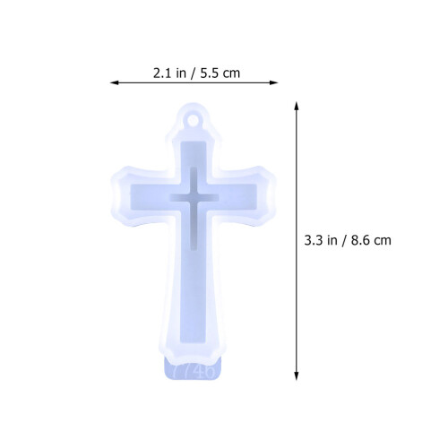 2pcs silicone cross necklace pendant mold for epoxy casting 1
