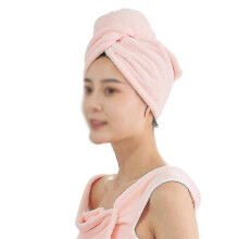 (pink) 2pcs Microfiber Hair Towel Wrap For Women V