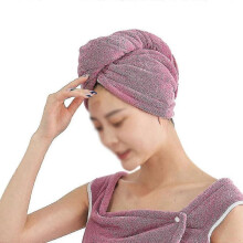 (purple) 2pcs Microfiber Hair Towel Wrap For Women V