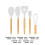 5pc Silicone Utensil Set  White Non Stick 4
