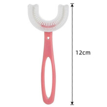 (2 6 Years old, Pink B) 2-12 Years Kid Toothbrush Teeth Silicone U-shaped Brushing