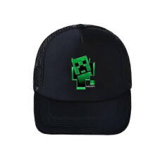 (D) Minecraft Summer Snapback Baseball Cap Kids Boys Girls Outdoor Breathable Sports Sun Hat
