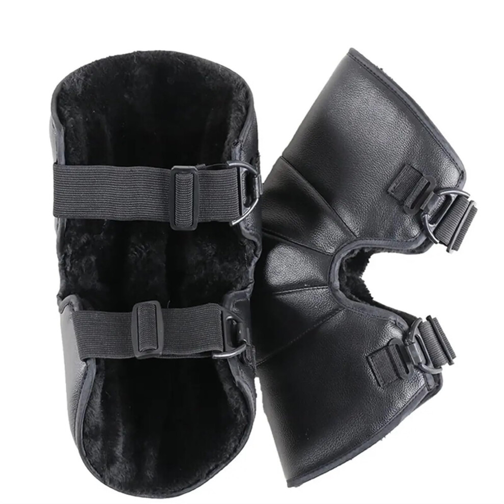 Motorcycle Knee Pads Pu Leather Windproof Coldproof Winter Outdoor Warm Protective Guard Accessories 9354506011857