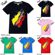 (15-16 years, green) Kids Prestonplayz Flame Casual Cotton T Shirt Y
