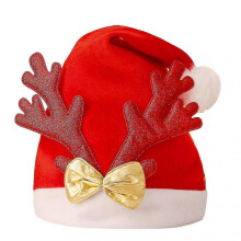 (K) Christmas Hat Cute Cartoon Stretchy Plush Ball Snowman Elk Santa Claus Hat Party Supplies