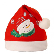 (P) Christmas Hat Cute Cartoon Stretchy Plush Ball Snowman Elk Santa Claus Hat Party Supplies