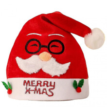 (R) Christmas Hat Cute Cartoon Stretchy Plush Ball Snowman Elk Santa Claus Hat Party Supplies
