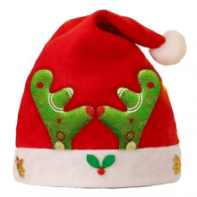 (C) Christmas Hat Cute Cartoon Stretchy Plush Ball Snowman Elk Santa Claus Hat Party Supplies