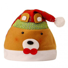 (H) Christmas Hat Cute Cartoon Stretchy Plush Ball Snowman Elk Santa Claus Hat Party Supplies