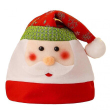 (D) Christmas Hat Cute Cartoon Stretchy Plush Ball Snowman Elk Santa Claus Hat Party Supplies
