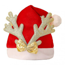 (M) Christmas Hat Cute Cartoon Stretchy Plush Ball Snowman Elk Santa Claus Hat Party Supplies