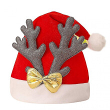 (N) Christmas Hat Cute Cartoon Stretchy Plush Ball Snowman Elk Santa Claus Hat Party Supplies