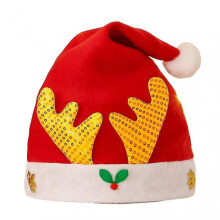 (A) Christmas Hat Cute Cartoon Stretchy Plush Ball Snowman Elk Santa Claus Hat Party Supplies