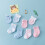 4 paar babysocken baumwollhandschuhe anti-scratch 7
