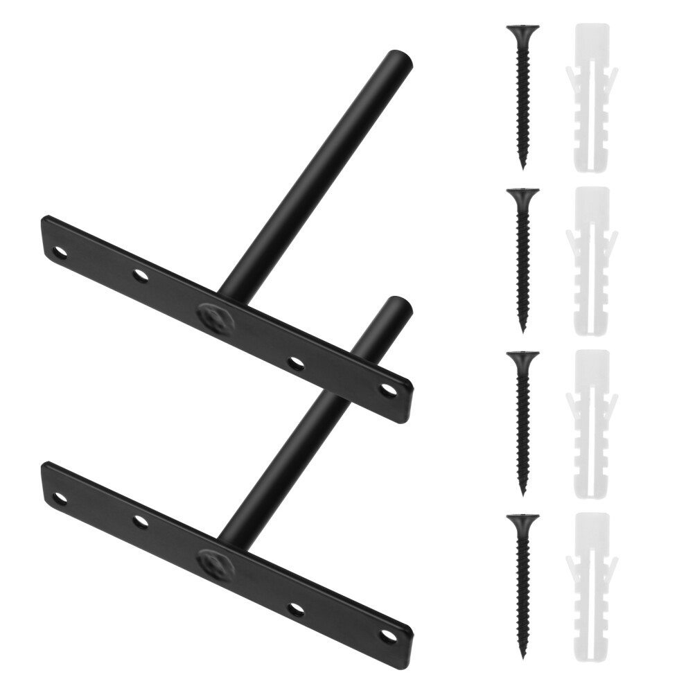 2 Sets Floating Shelf Bracket T-Shaped Hidden Shelves For 3311939669655
