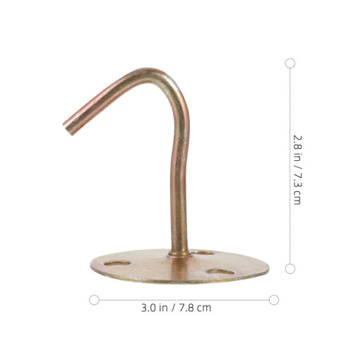10 Pcs Hooks Mounted On Wall Round Hook 9x7.5cm Golden 1