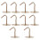 10 Pcs Hooks Mounted On Wall Round Hook 9x7.5cm Golden 6