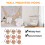 10 Pcs Hooks Mounted On Wall Round Hook 9x7.5cm Golden 7