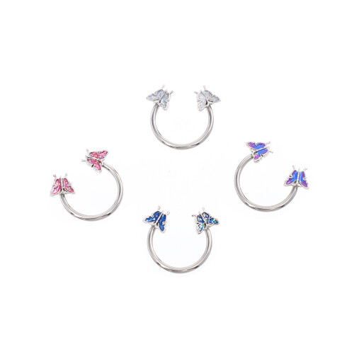 4 oorbellen hoefijzer septumring bone ring sieraden