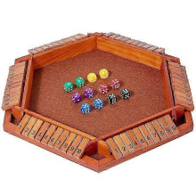 Trätärningsspel Shut The Box för 1-6 spelare, brädspel med 12 tärningar för barn, vuxna och familjer