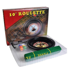 Kasino Roulette 10-tums Roulette-spelset med dukpokermarker för fest