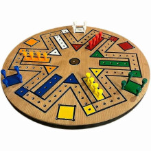 Fast Track Brädspel Trä Aggravation Spelplan Med 6 Färger 24 Tärningsbitar