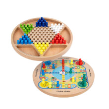 Gobang Giftfritt Familjespel Miljövänligt Kombinationsspel med Schack Ludo Kinesiska Damleksaker för