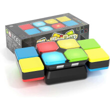 LED Magisk Musikkub Flip Slide Kub Ljus Multiplayer Pussel Leksak 4 Spellägen Barn Barn Julklapp