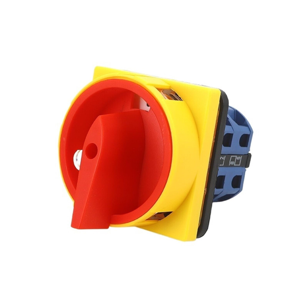 Szw26-25 2Gs Rotary Cam Switch 64X64mm 2 Poles 8 Screws 25A Power Cutoff Combo Knob Padlock Master Control Circuit 9016109157492