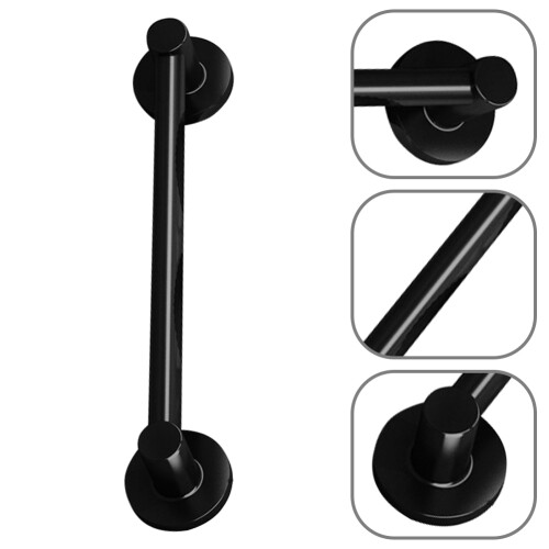 Small Towel Racks For Bathroom Black Aluminum 1pack 2
