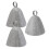 3Pcs Felt Sauna Hat Set Grey Soft Absorbent Bath Cap for Home Spa 1