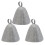 3Pcs Felt Sauna Hat Set Grey Soft Absorbent Bath Cap for Home Spa 10