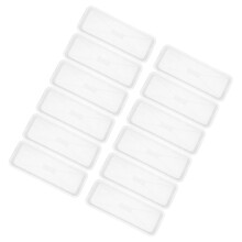 12St Rechthoekige Plastic Plantenschaaltjes Wit Voor Kamerplanten