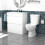 NES Home Nes Home 800mm White 2 Drawers Handleless Basin Vanity Close Coupled Toilet 1