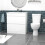 NES Home Nes Home 800mm White 2 Drawers Handleless Basin Vanity Close Coupled Toilet 3