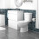 NES Home Nes Home 800mm White 2 Drawers Handleless Basin Vanity Close Coupled Toilet 4