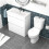 NES Home Nes Home 800mm White 2 Drawers Handleless Basin Vanity Close Coupled Toilet 5