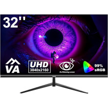 Gawfolk 32 inch 4K PC Monitor, UHD 3840 x 2160p 60HZ Computer Monitors VA Screen for Home & Office, Support HDMI 2.0, DP 1.4 (black)