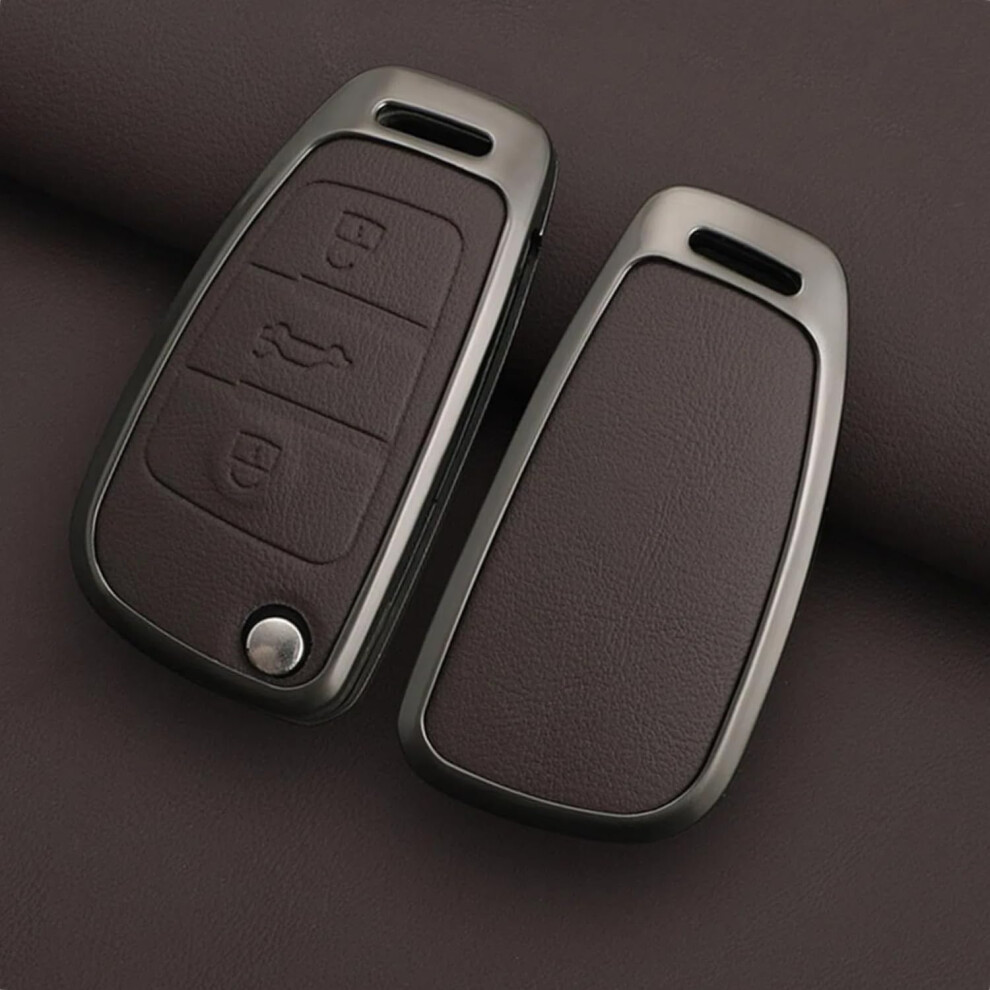 Car Folding Key Cover Case For Audi A3 8L 8P, A4 B6-B8, A6 C5-C6, 4F Rs3, Q3 Q7 Tt 8L 8V S3 Key Fob Shell Brown 9084446160215