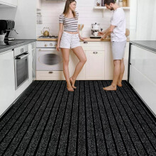 (Black Rubber Mat, 60 x 180 cm) Heavy Duty Rubber Barrier Mat Small Large Door Mat Hallway Runner Kitchen Rugs entryway mat