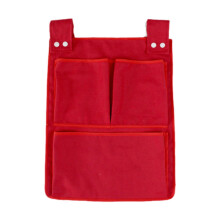 Bedside Hanging Bag Canvas Diaper Organizer, Bib Storage For Bunk Beds, Red Nappy Bag For Toys And Milk Bottle