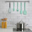 Silicone Utensil Set 5pc Mint Green Non Stick Kitchen Utensil Set 2