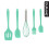 Silicone Utensil Set 5pc Mint Green Non Stick Kitchen Utensil Set 1