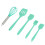 Silicone Utensil Set 5pc Mint Green Non Stick Kitchen Utensil Set 3