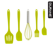 Silicone Utensil Set 5pc Lime Green Non Stick Kitchen Utensil Set