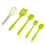Silicone Utensil Set 5pc Lime Green Non Stick Kitchen Utensil Set 3